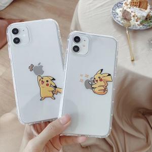 【MK29】ピカチュウ  ❤️   Pikachu   iPhoneケース  透明