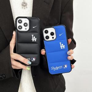 【AM66】ナイキ ❤️ Nike ❤️ 高品質 ❤️ Los Angeles Dodgers ❤️ ダウンジャケット型 ❤️ iPhoneケース ❤️ スマホケース