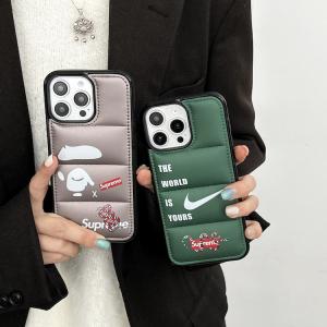 【AM67】ナイキ ❤️ Nike ❤️ シュプリーム ❤️ Supreme ❤️ 高品質 ❤️ ダウンジャケット型 ❤️ iPhoneケース ❤️ スマホケース